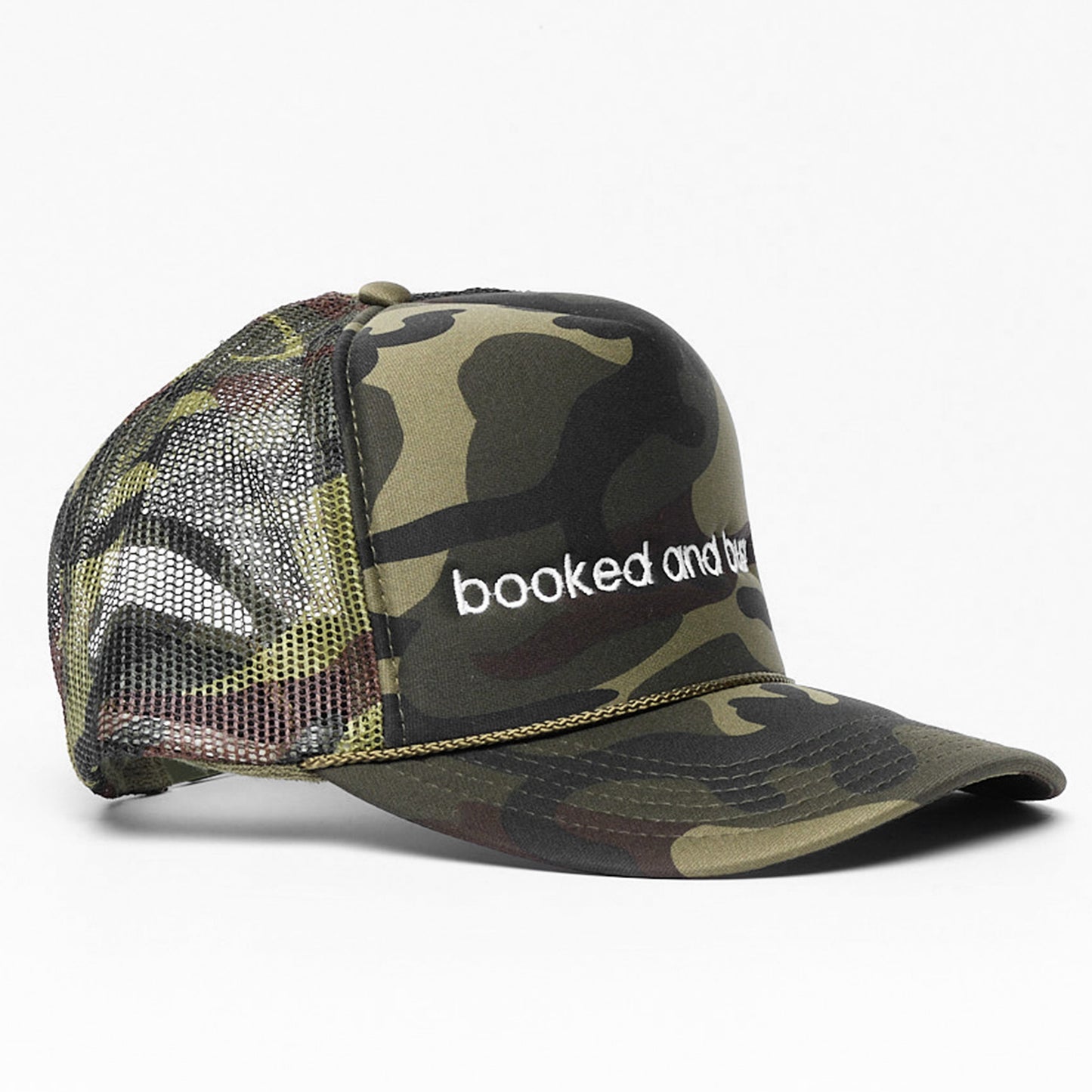 Booked and Busy Trucker Hat Camo